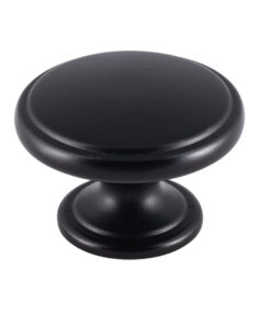 Carlisle Brass Fingertip Oxford Cupboard Knob - Matt Black