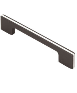 Fingertip Harris Cupboard Pull Handle (128mm, 160mm Or 192mm), Black With White Inlay