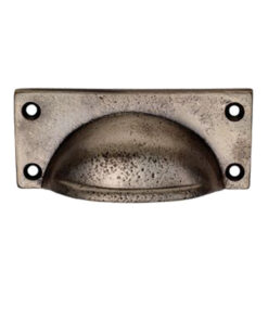 Fingertip Square Plate Cup Handle (79mm x 25mm C/C), Pewter