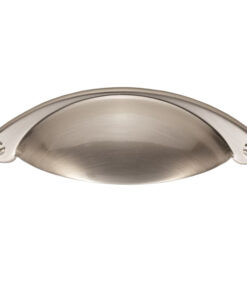Traditional Cupboard Cup Pull Handle (64mm C/C), Satin Nickel