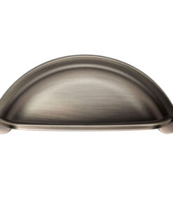 Cottage Cupboard Cup Pull Handle (76mm C/C), Gun Metal