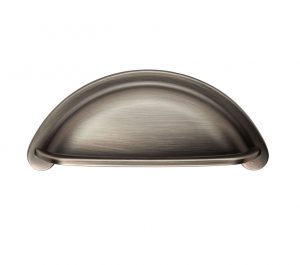 Cottage Cupboard Cup Pull Handle (76mm C/C), Gun Metal