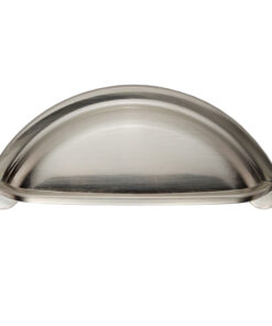 Cottage Cupboard Cup Pull Handle (76mm C/C), Satin Nickel