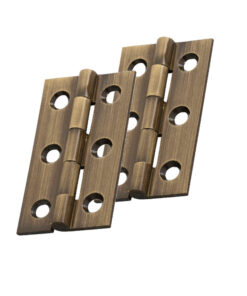 Fingertip Cabinet Hinges (50mm x 28mm OR 64mm x 35mm), Antique Brass (sold in pairs)