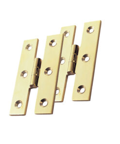 Carlisle Brass Fingertip H Pattern Hinges - 64mm x 35mm - Polished Brass (sold in pairs)