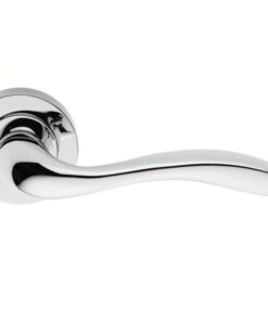 Manital Giava Door Handles On Round Rose, Polished Chrome (sold in pairs)