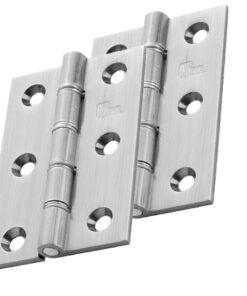 4 Inch Double Washered Hinges, Satin Chrome  (sold in pairs)