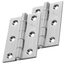 3 Inch Double Washered Hinges, Satin Chrome (sold in pairs)