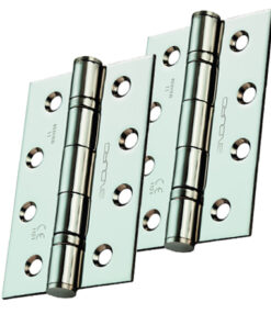 Eurospec Enduro 4 Inch (67mm Width) Fire Rated Grade 11 CE Ball Bearing Hinges, Satin Stainless Steel Finish (sold in pairs)