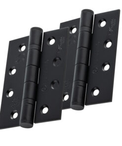Eurospec 4 Inch Grade 13 Plain Ball Bearing Hinges, Matt Black  (sold in pairs)