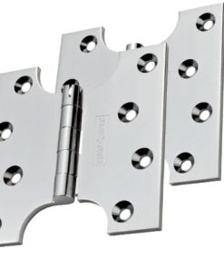 Eurospec 4 Inch Parliament Hinges, Polished Chrome Or Satin Chrome  (sold in pairs)