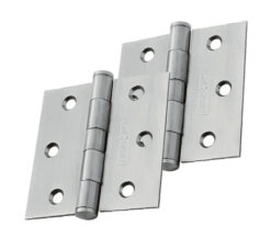 Eurospec 3 Inch Stainless Steel Plain Butt Hinges, Polished Or Satin Stainless Steel Finish (sold in pairs)