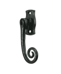 Ludlow Foundries Curly Tail Locking Espagnolette Window Fastener (Left OR Right Hand), Black Antique