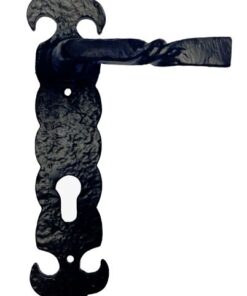 Ludlow Foundries Fleur De Lys Levers, Black Antique Door Handles (Unsprung) (sold in pairs)
