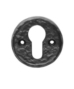 Ludlow Foundries Euro Profile Round Escutcheon, Black Antique