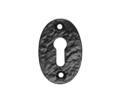 Ludlow Foundries Standard Profile Oval Shape Escutcheon - Black Antique