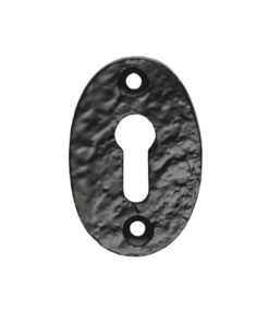 Ludlow Foundries Standard Profile Oval Shape Escutcheon - Black Antique