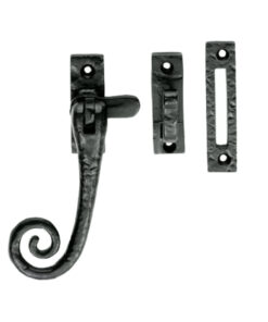 Ludlow Foundries Curly Tail Reversible Casement Window Fastener, Black Antique