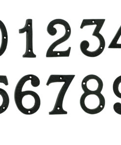 Ludlow Foundries Face Fix Door Numerals (0-9), Black Antique