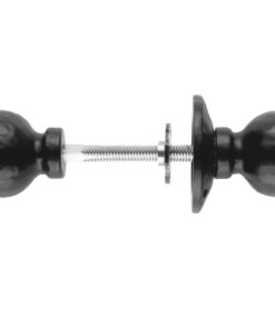 Ludlow Foundries Ball Rim Door Knob, Black Antique  (sold in pairs)