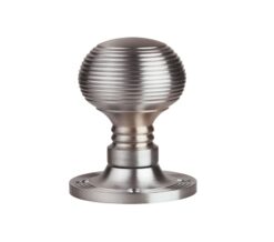 Manital Queen Anne Mortice Door Knob, Satin Chrome  (sold in pairs)