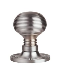 Manital Queen Anne Mortice Door Knob, Satin Chrome  (sold in pairs)