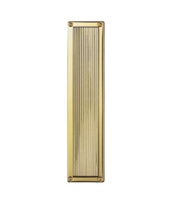 Queen Anne Finger Plate (305mm x 70mm), Polished Brass