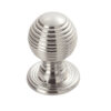 Fingertip Queen Anne Reeded Cupboard Knob (28mm OR 35mm), Polished Chrome