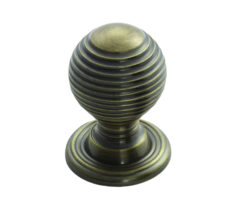 Fingertip Queen Anne Reeded Cupboard Knob (28mm OR 35mm), Florentine Bronze