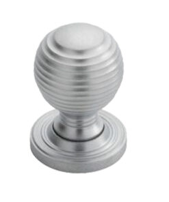 Fingertip Delamain Ringed Cupboard Knob (28mm OR 35mm), Satin Chrome