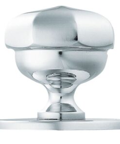 Octagonal Centre Door Knob, Polished Chrome