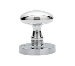 Manital Victorian Oval Mortice Door Knob, Polished Chrome  (sold in pairs)