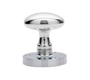 Manital Victorian Oval Mortice Door Knob, Polished Chrome (sold in pairs)