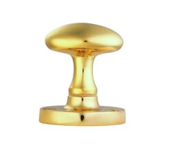 Manital Victorian Oval Mortice Door Knob, Polished Brass  (sold in pairs)
