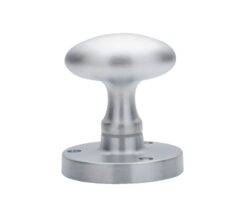 Manital Victorian Oval Mortice Door Knob, Satin Chrome  (sold in pairs)