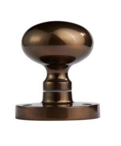 Manital Victorian Mushroom Solid Half Sprung Mortice Door Knob (Face Fixed), Dark Bronze  (sold in pairs)