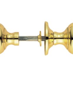 Manital Victorian Small Mushroom 56mm Diameter Base Rim Door Knobs, Polished Brass  (sold in pairs)