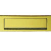 Plain Gravity Flap Letter Plate (270mm x 72mm), Polished Brass