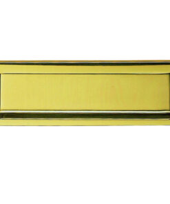 Plain Gravity Flap Letter Plate (270mm x 72mm), Polished Brass