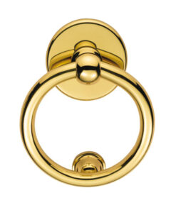 Ring Door Knocker, Polished Brass