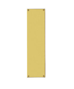 Flat Sheet Finger Plate - 304mm x 77mm - Polished Brass