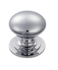 Victorian Cupboard Knob Fingertip Design - Polished Chrome