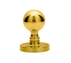 Manital Victorian Ball Mortice Door Knob, Polished Brass  (sold in pairs)