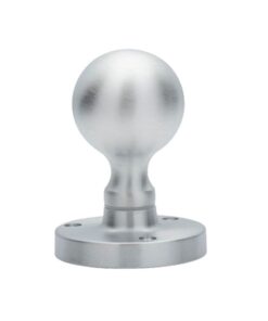 Manital Victorian Ball Mortice Door Knob, Satin Chrome  (sold in pairs)
