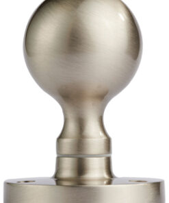 Manital Victorian Ball Mortice Door Knobs, Satin Nickel
