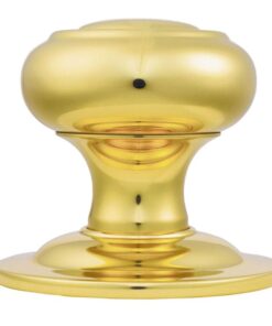 Centre Door Knob, Polished Brass