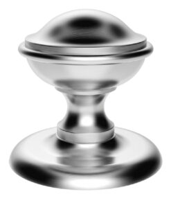 Round Centre Door Knob, Satin Chrome