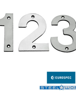 Eurospec Stainless Steel 100mm Screw Fix Numerals (0 - 9)