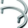 Eurospec Semi Circular Pull Handles (350mm) With Back to Back Fixings - Satin Stainless Steel (sold in pairs)
