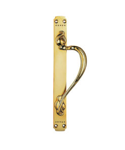 Ornate Finger Plate (384mm x 42.5mm), Polished Brass